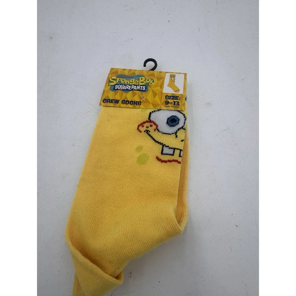 BIOWORLD SPONGEBOB SQUAREPANTS 3 PAIR MENS NOVELTY CREW SOCKS 8-12